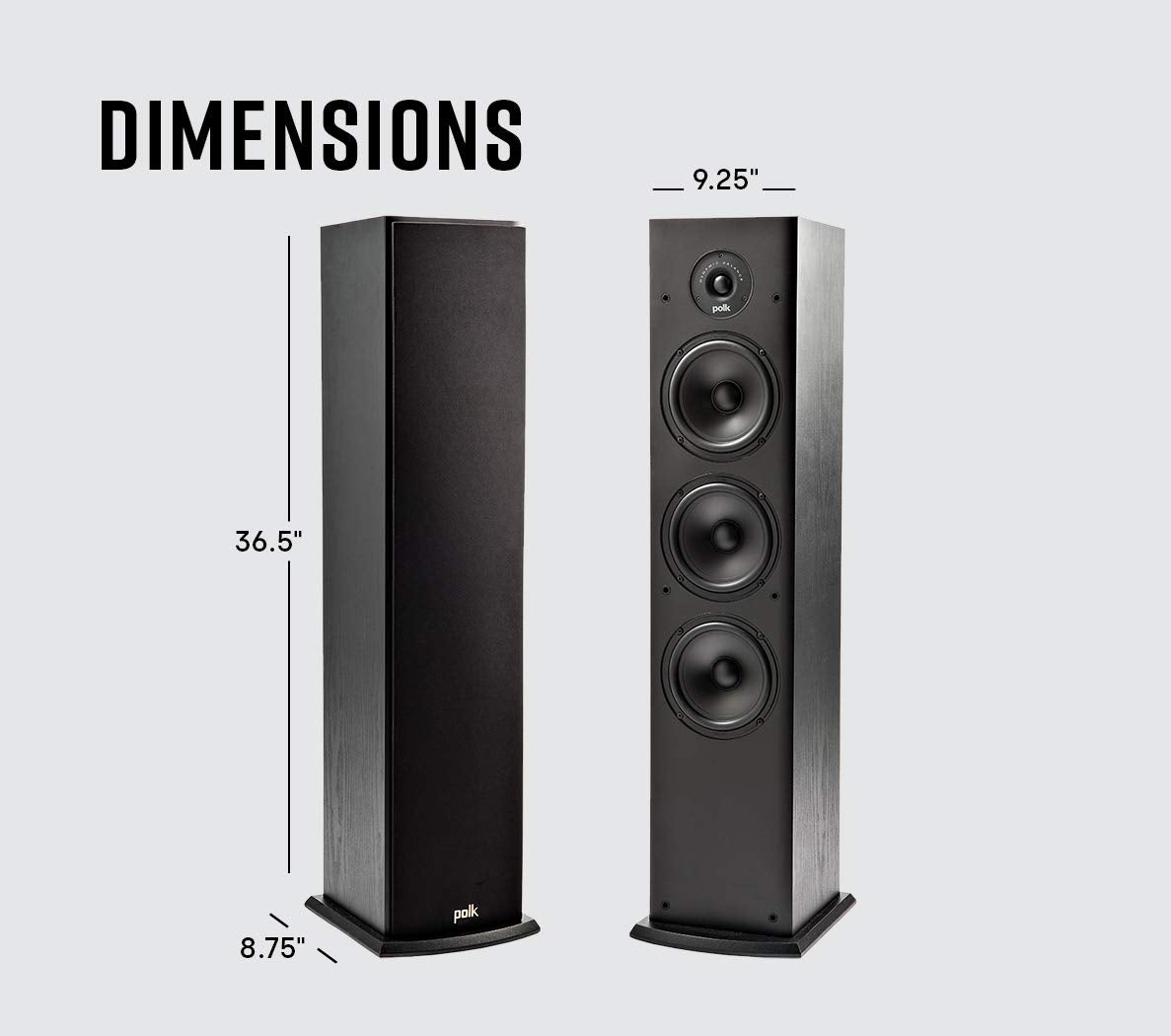 Polk Audio T50 2-Way Floor Standing Speaker (Pair)-Home theater expert Store