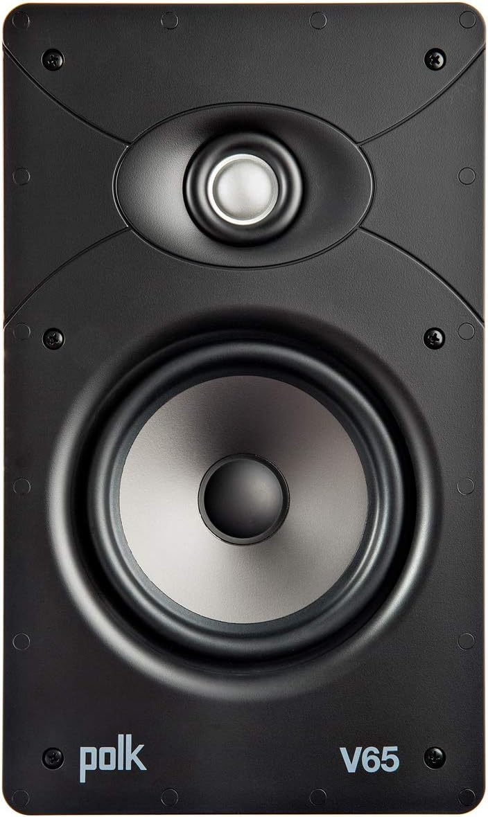 Polk Audio V65 High Performance Lightweight In-Wall Rectangular Speaker(Each)-Home theater expert Store