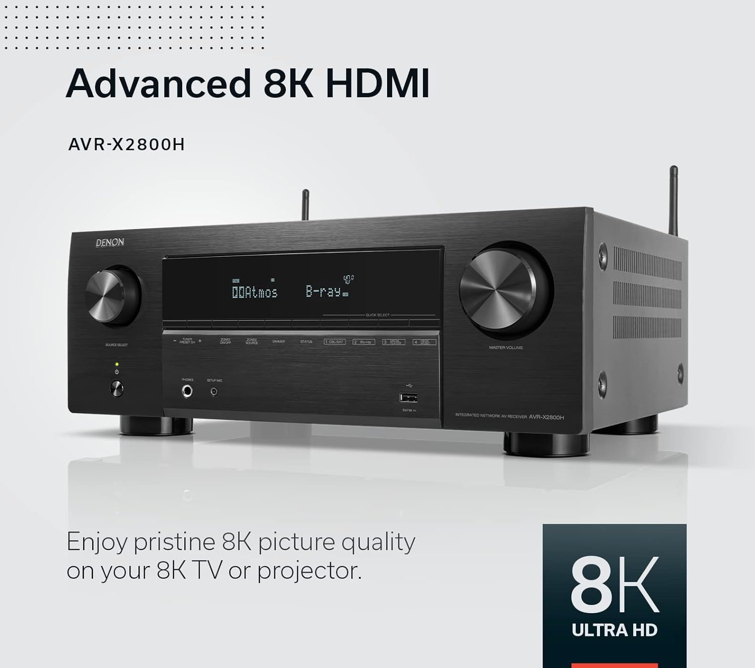 Denon AVR-X2800H 7.2 Channel Network AV Receiver