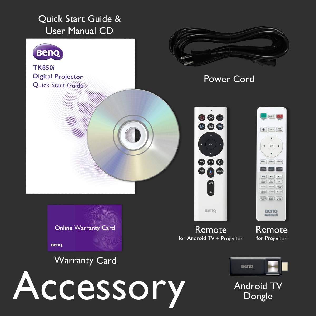 BenQ TK850i HDR UHD Smart Home Theater 4k Projector