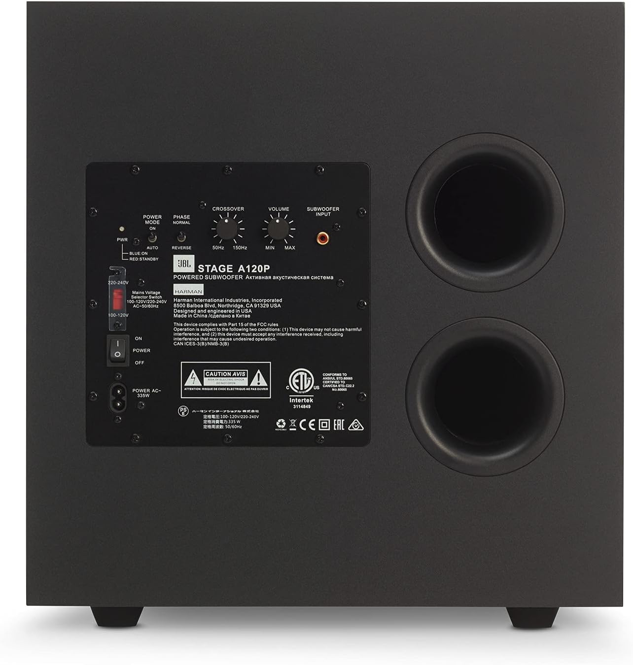 JBL Stage A 120P 500W Powered Subwoofer-Home theater expert Store