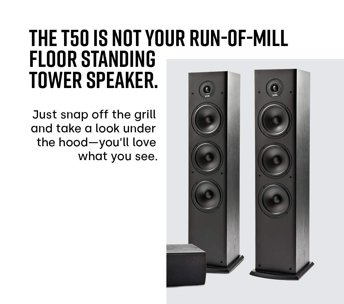Polk Audio T50 2-Way Floor Standing Speaker (Pair)-Home theater expert Store