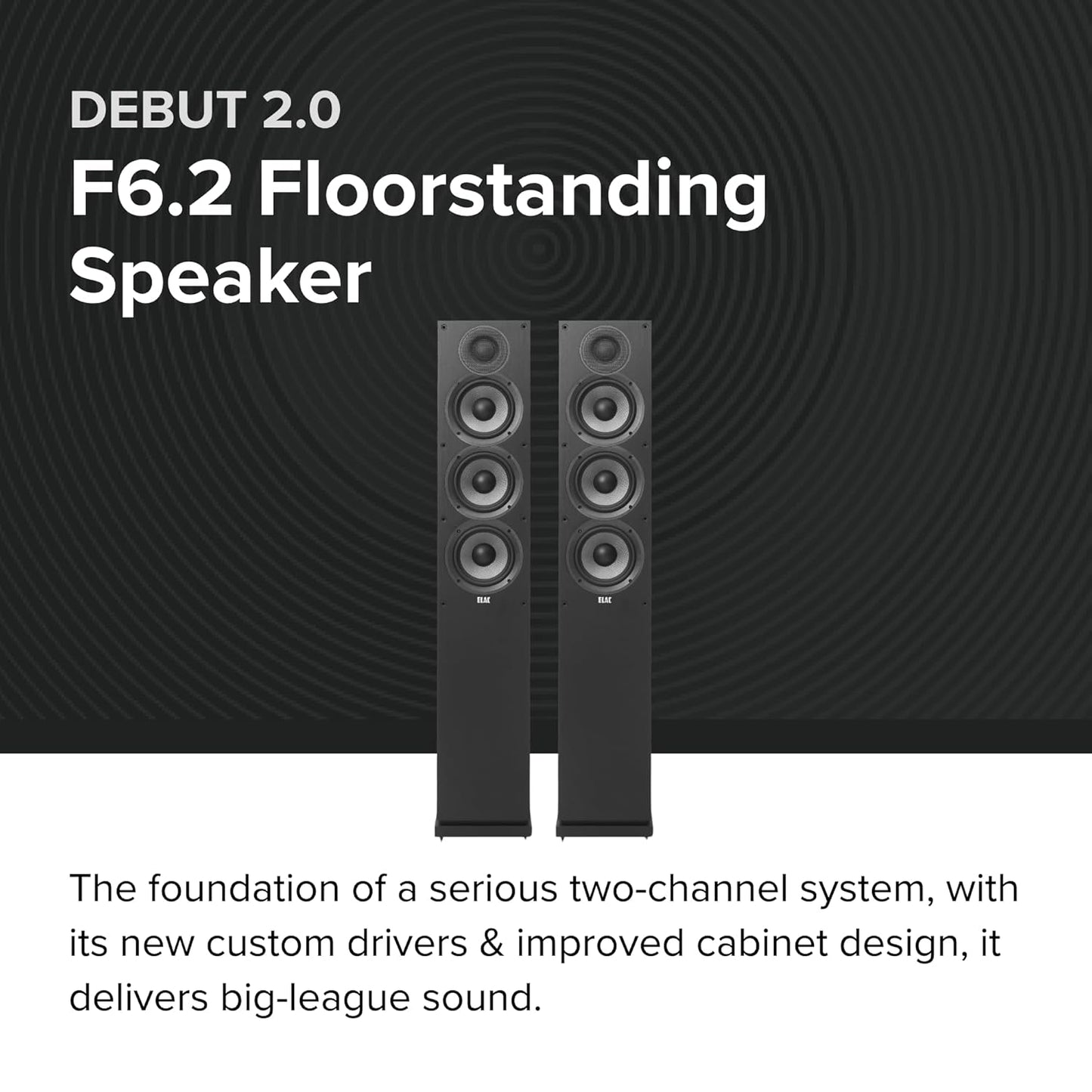 ELAC Debut 2.0 F6.2 Floorstanding Speakers (Pair)