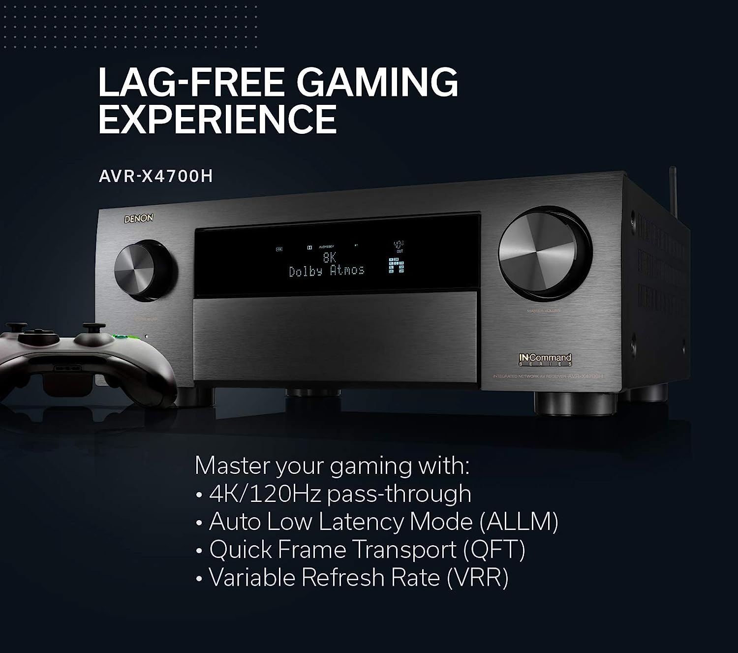 Denon AVC X4700H 8K Ultra HD 9.2 Channel AV Receiver