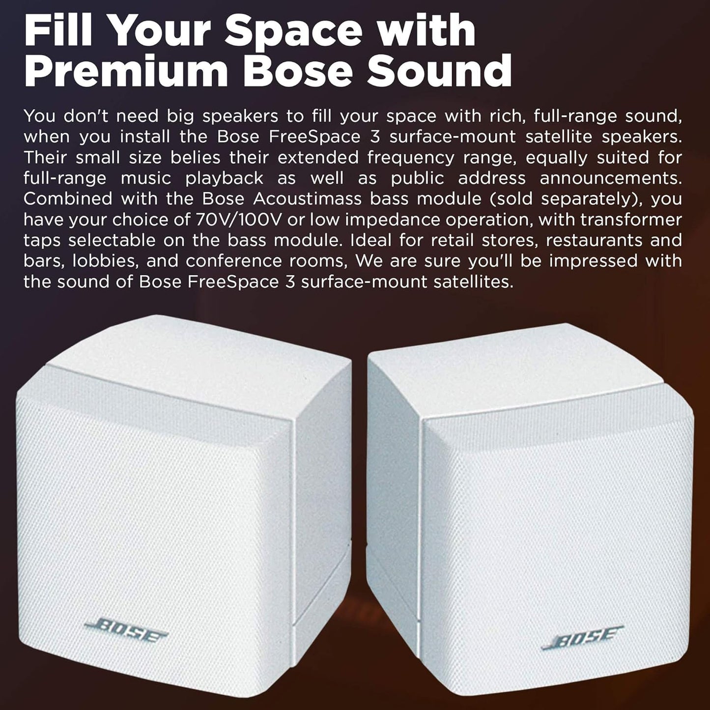 BOSE FreeSpace 3 flush-mount satellites