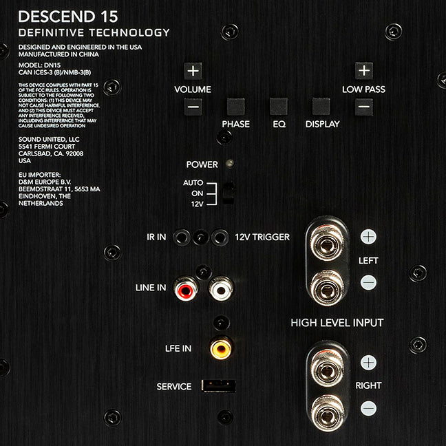Definitive Technology Descend Series DN15 15 Subwoofer
