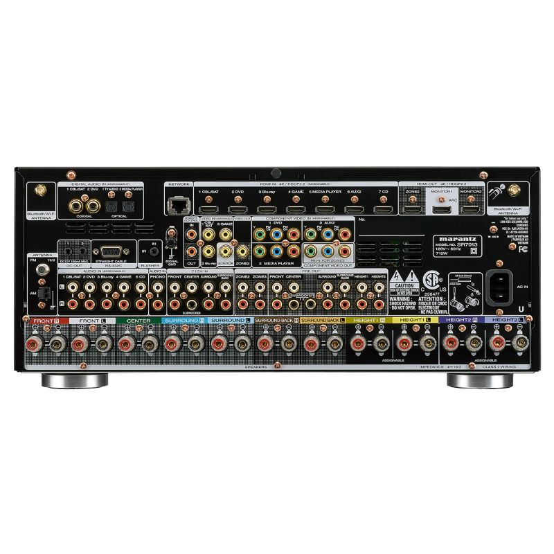 AV Receiver - Marantz SR7015 9.2-Channel 4K Ultra HD AV Receiver With HEOS