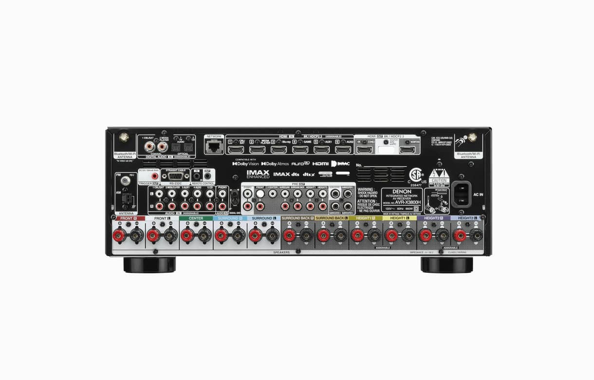 Denon AVR-X3800H 9.4-channel Home Theater Receiver with Dolby Atmos