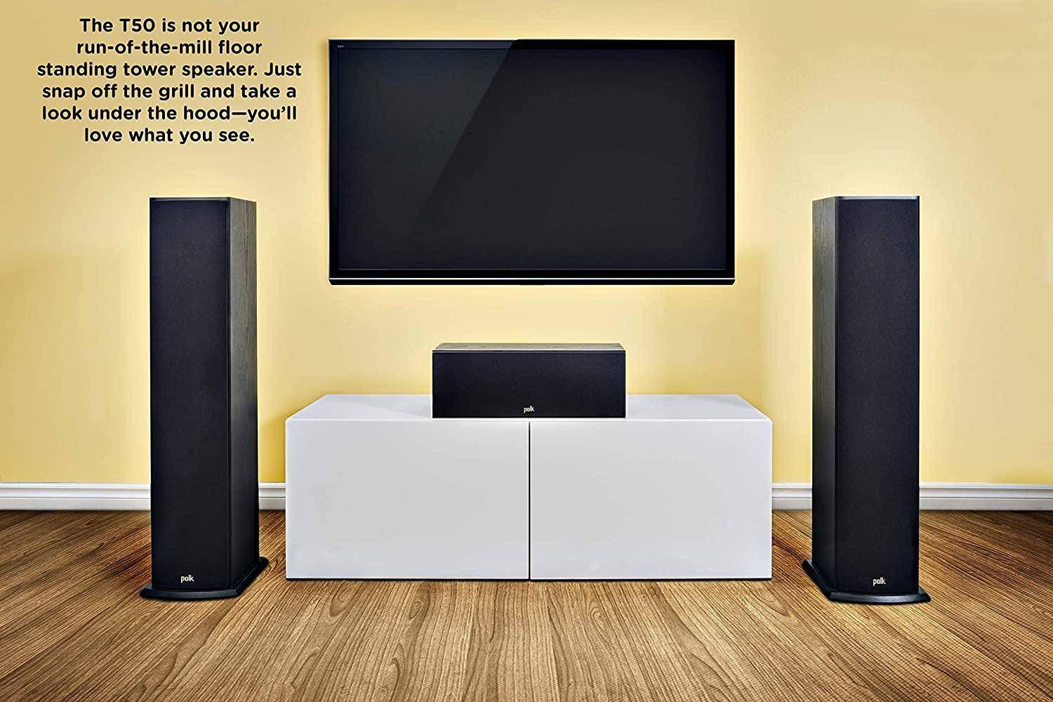 Tower Speakr - Polk Audio T50 2-Way Floor Standing Speaker (Pair)