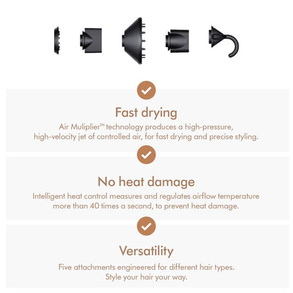Dyson Supersonic Hair Dryer  Fast Drying, Intelligent Heat Control & Professional Styling