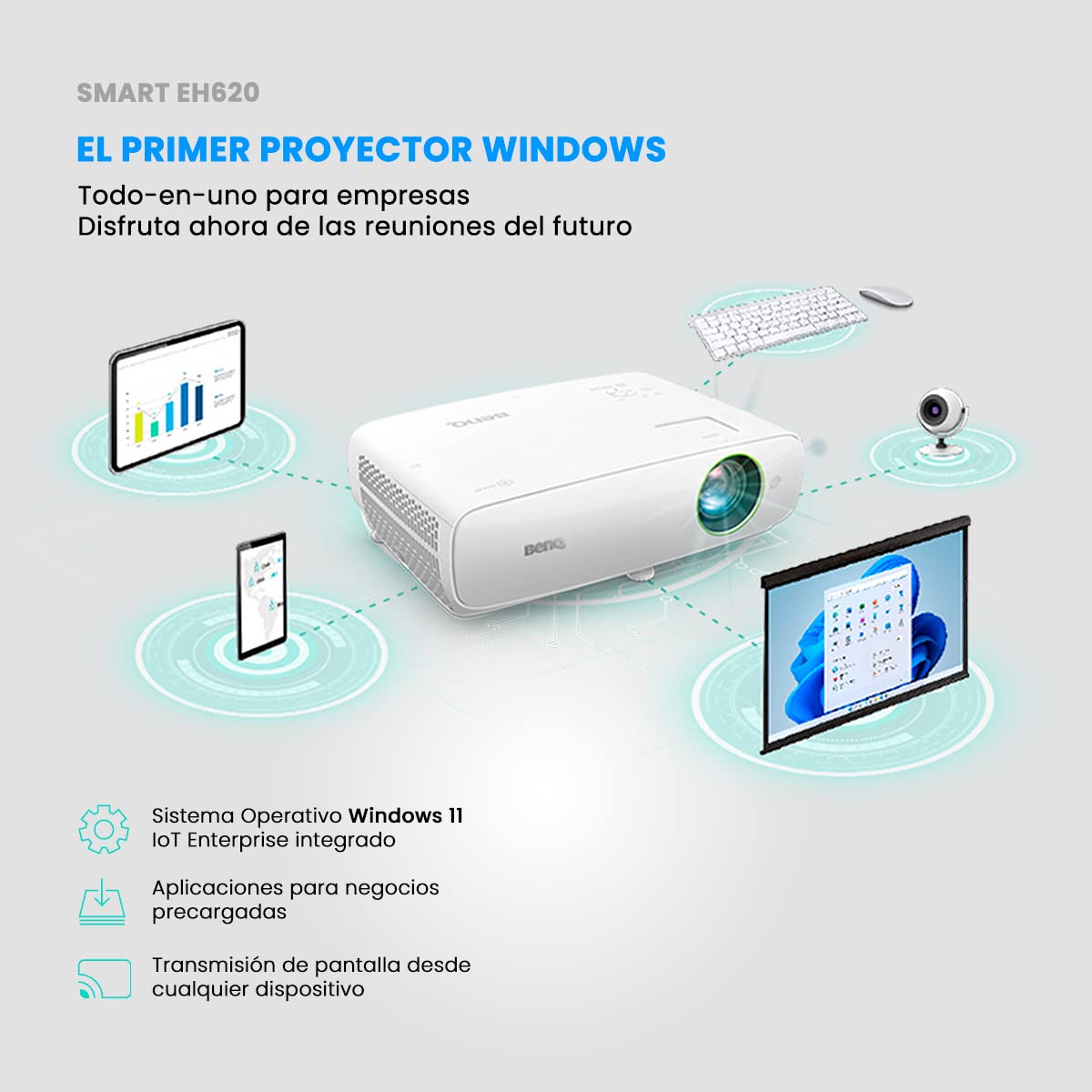 BENQ EH620 - 3400 Lumens Smart Android Windows Support Projector
