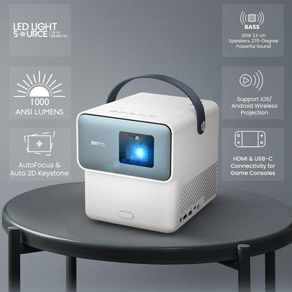 BenQ GP100 Portable Smart 4k Projector with 20W Speakers