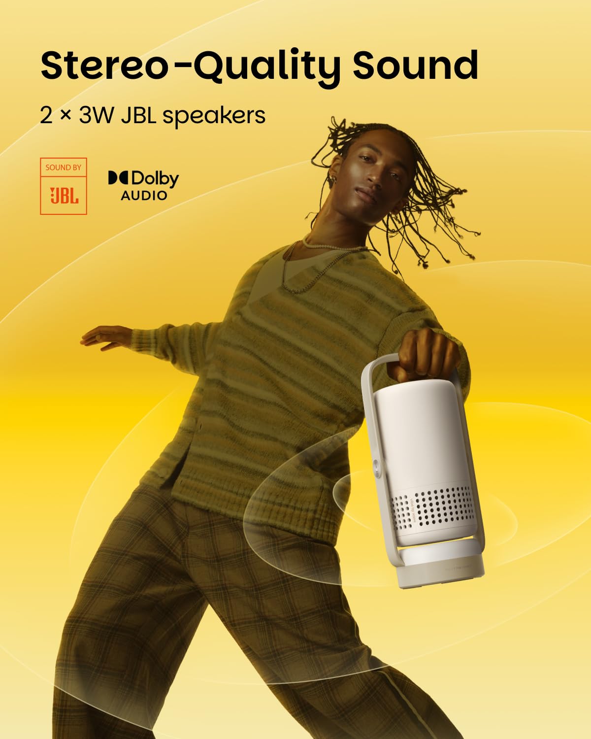 XGIMI Vibe One Portable Smart Projector | Full HD 1080p | Google TV with Netflix | JBL Speakers