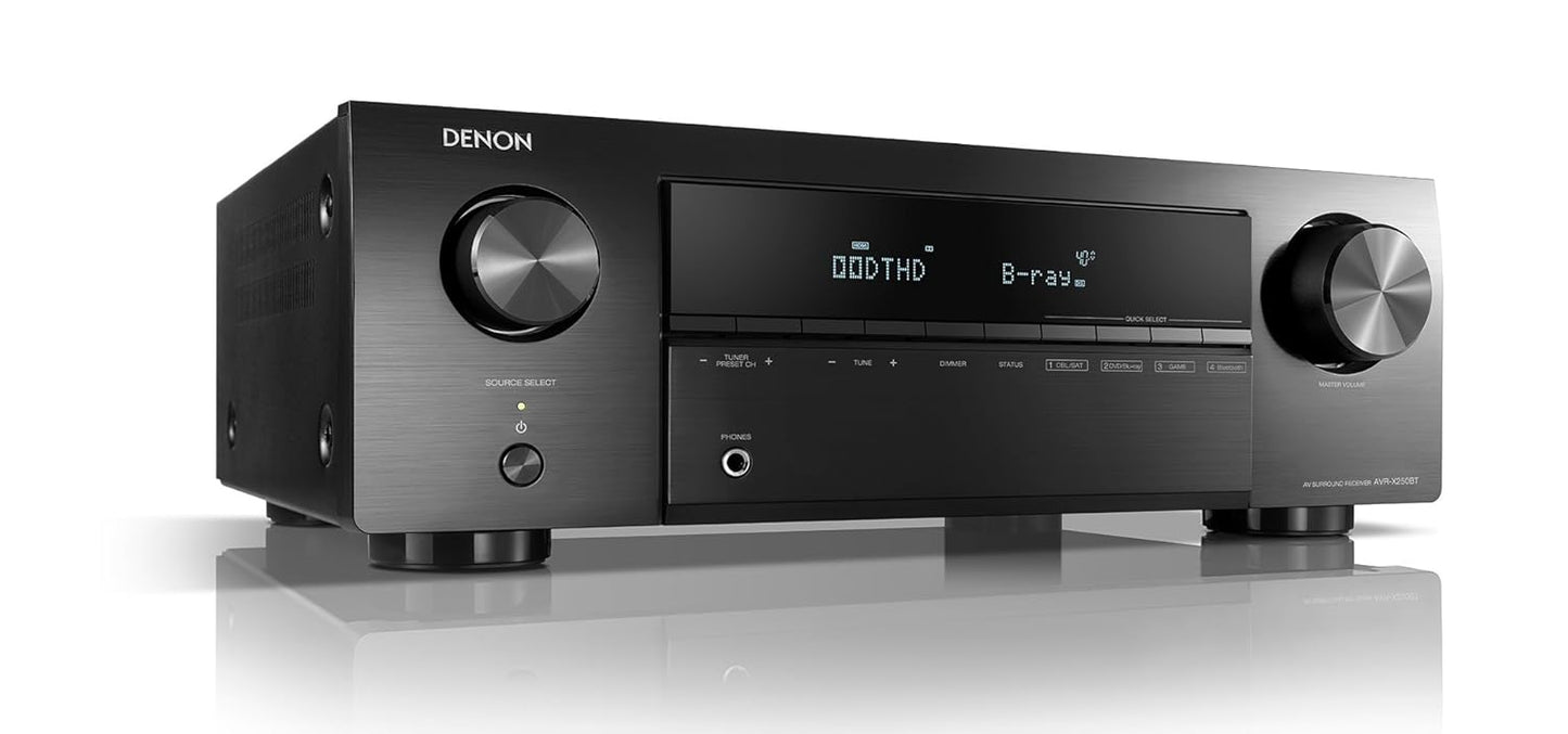 Denon Avr-x250bt 5.1 Channel 4k ultra Hd Av Receiver With Bluetooth
