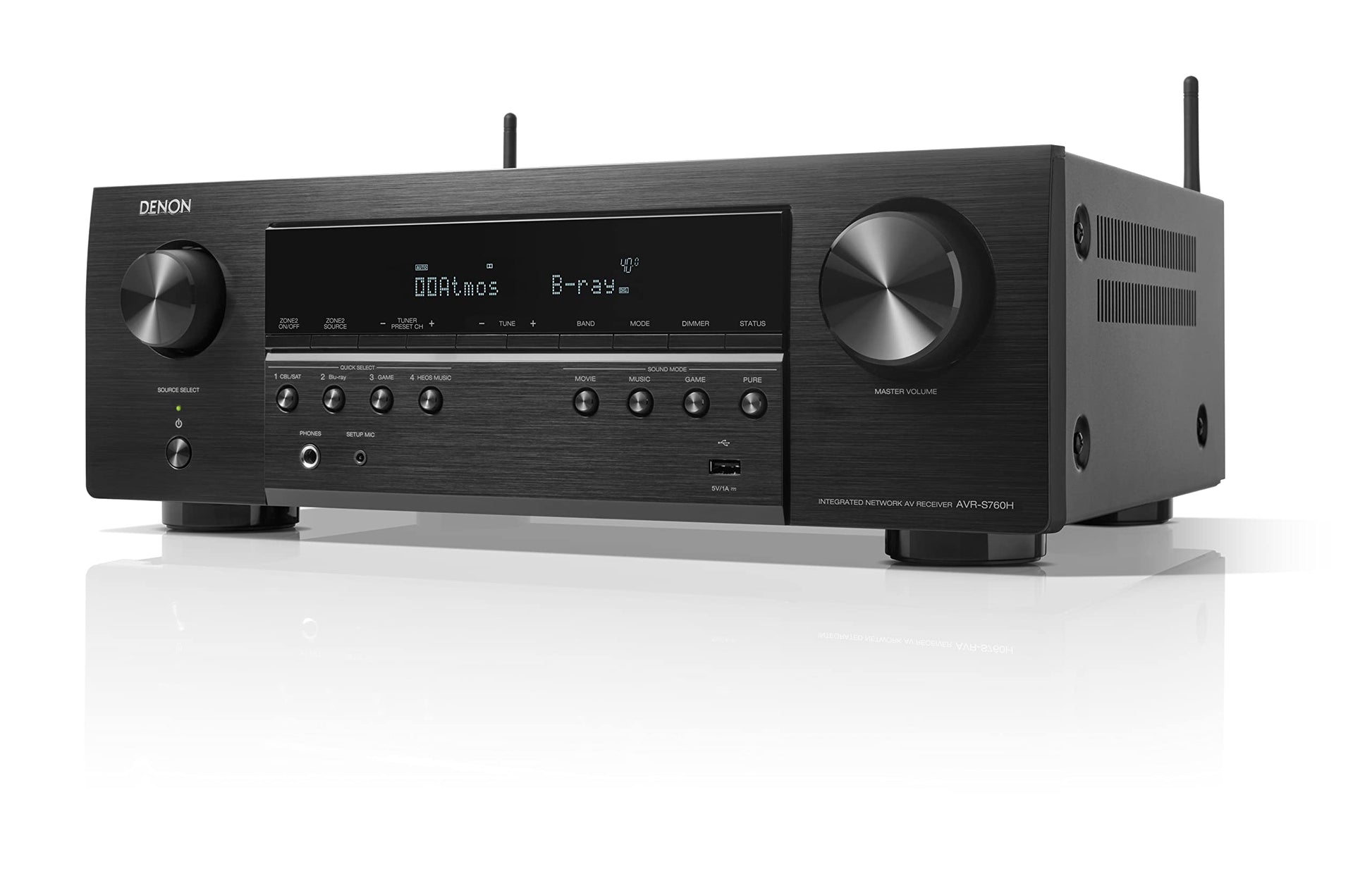 Denon AVR-S760H 7.2 Channel 8K AV Receiver with 3D Audio