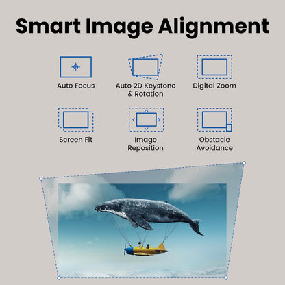 BenQ GP520 - 4K HDR UHD 2600 Lumens 4 LED Home Cinema Android Smart Portable Projector