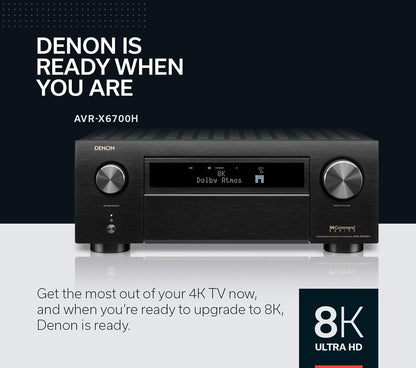 Denon AVC X6700H 8K Ultra HD 11.2 Channel AV Receiver