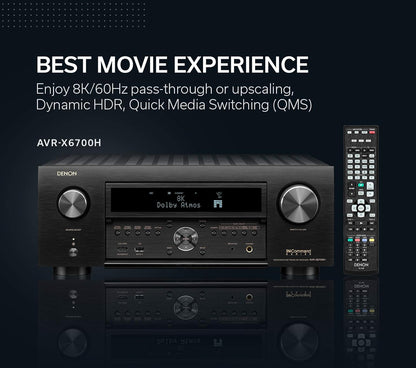 Denon AVC X6700H 8K Ultra HD 11.2 Channel AV Receiver