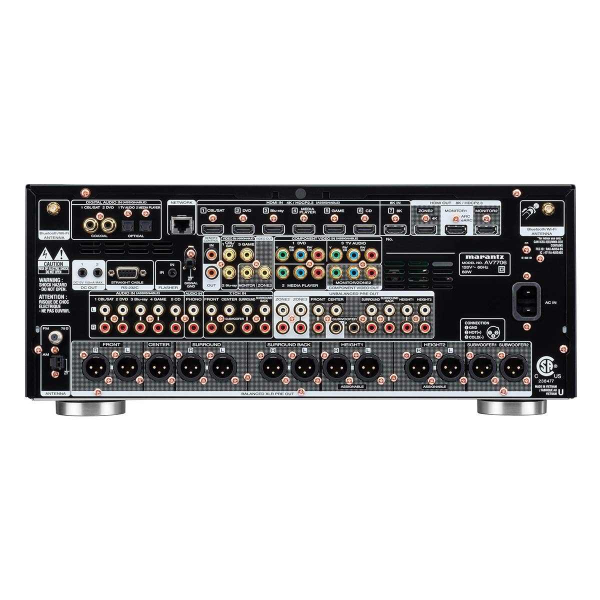 Audio Amplifier - Marantz AV7706 11.2 Channel 8K UHD Pre-Amplifier