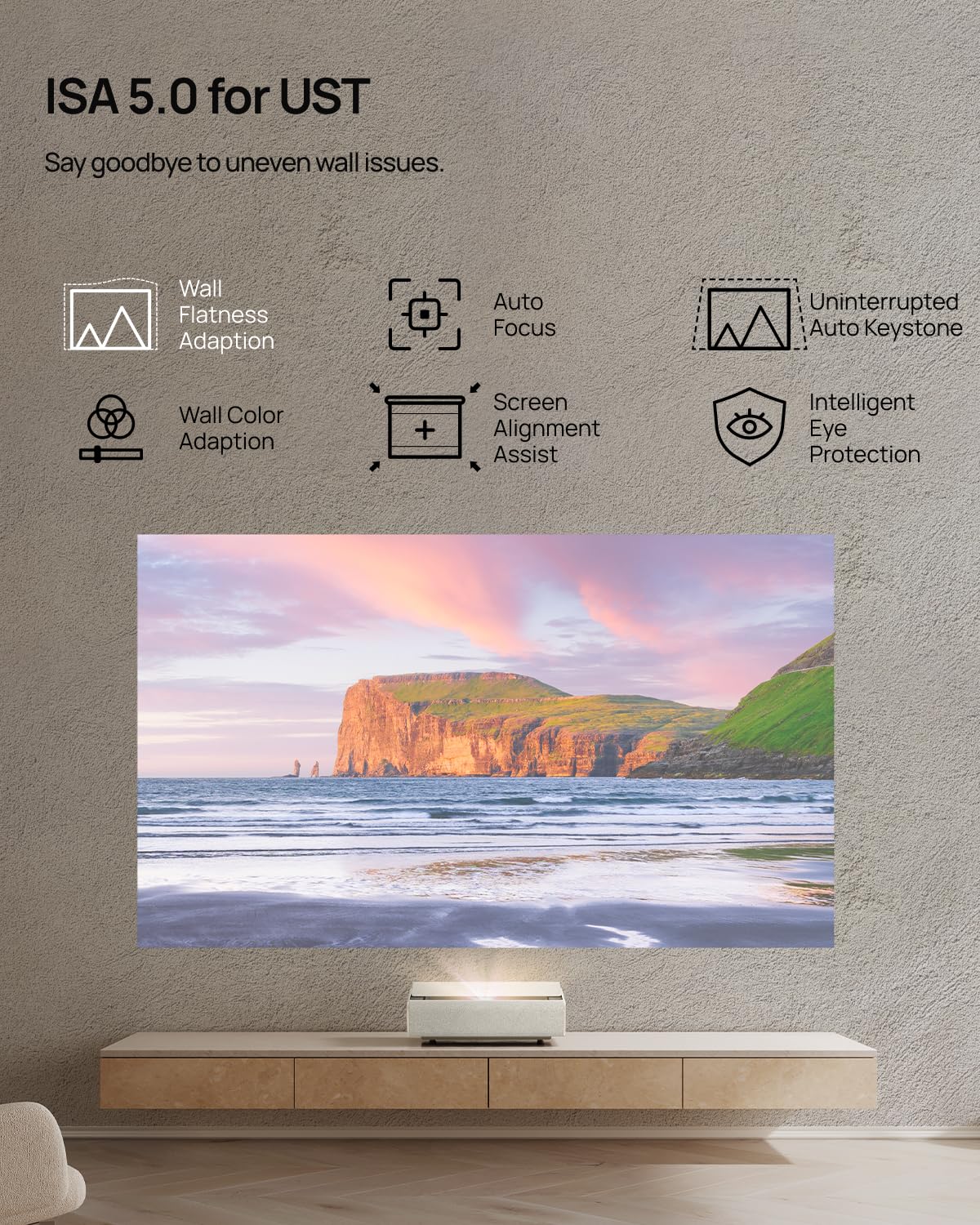 Xgimi AURA 2 2300-Lumen UHD 4K Ultra Short-Throw Laser DLP Smart Projector
