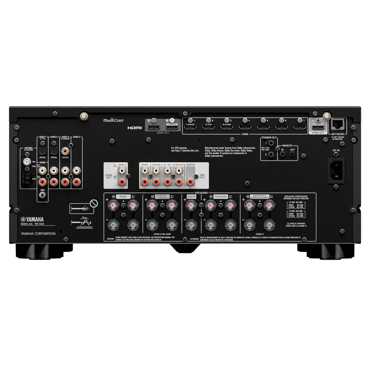 Yamaha RX-A2A 7.2-channel AV Receiver with 8K HDMI