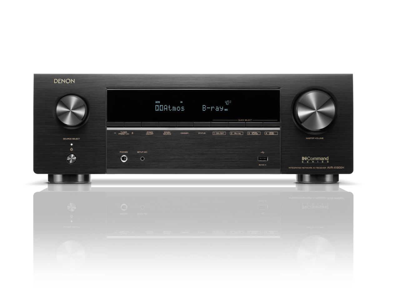 Denon AVR-X1800H 7.2-Channel 8K AV Receiver with HEOS® Built in