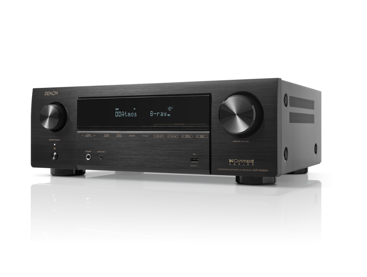 Denon AVR-X1800H 7.2-Channel 8K AV Receiver with HEOS® Built in