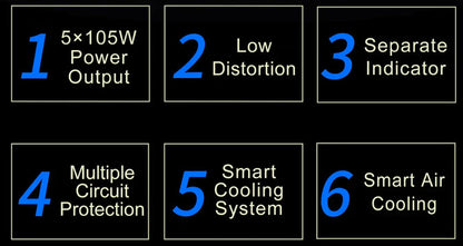 ToneWinner AD5100PA+ 5 Channel Power Amplifier