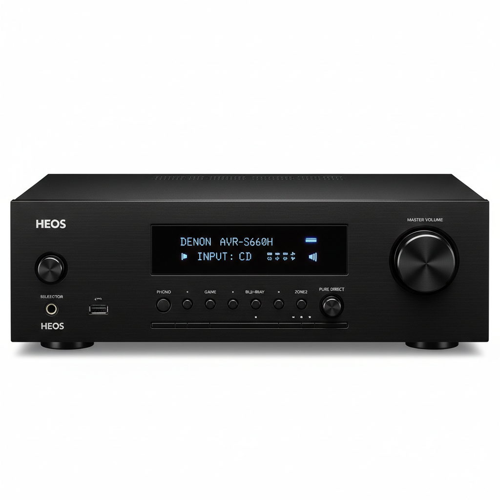 Denon AVR-S660H 5.2ch 8K AV Receiver with Voice Control and HEOS® Built-in
