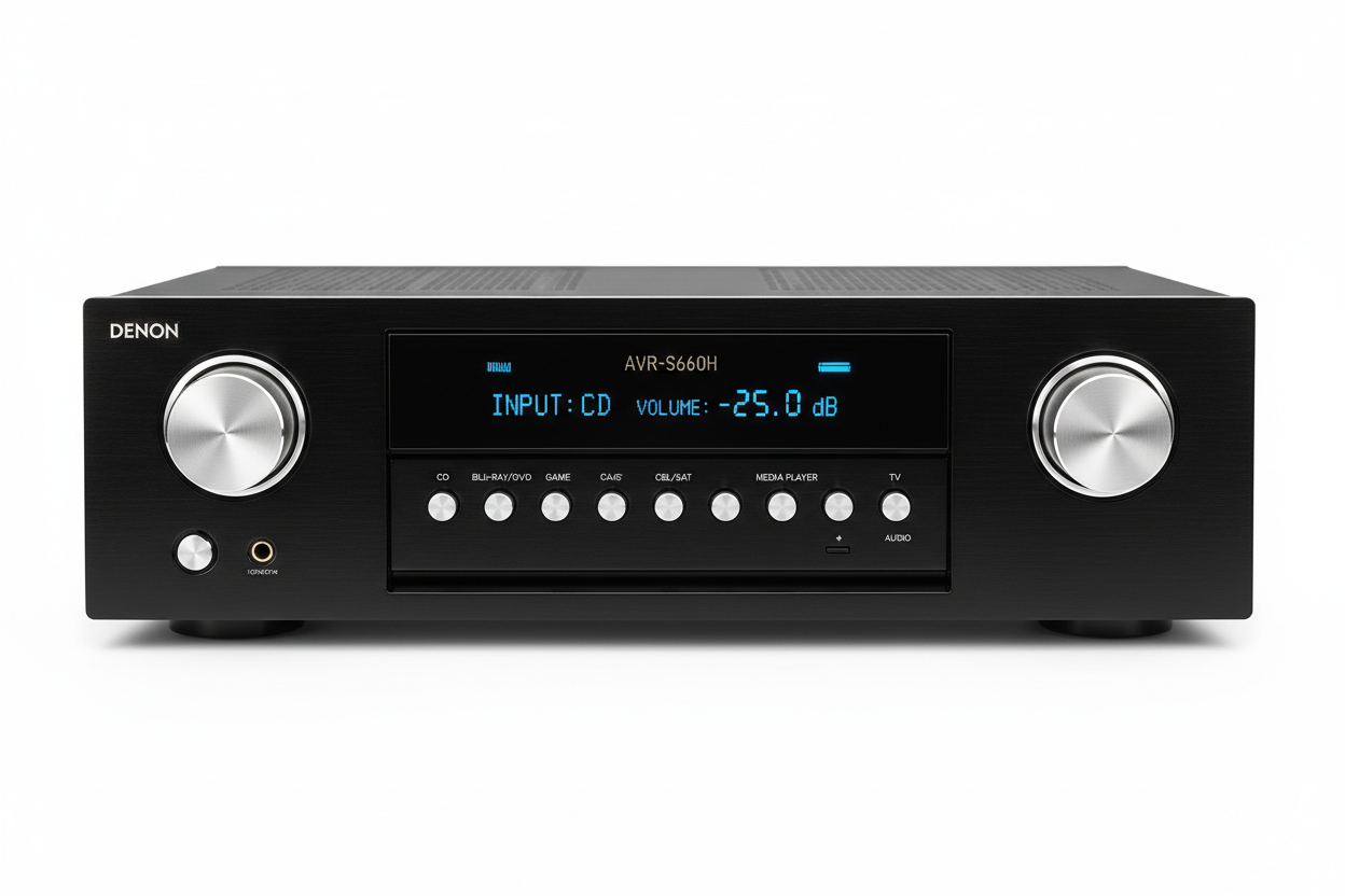 Denon AVR-S660H 5.2ch 8K AV Receiver with Voice Control and HEOS® Built-in